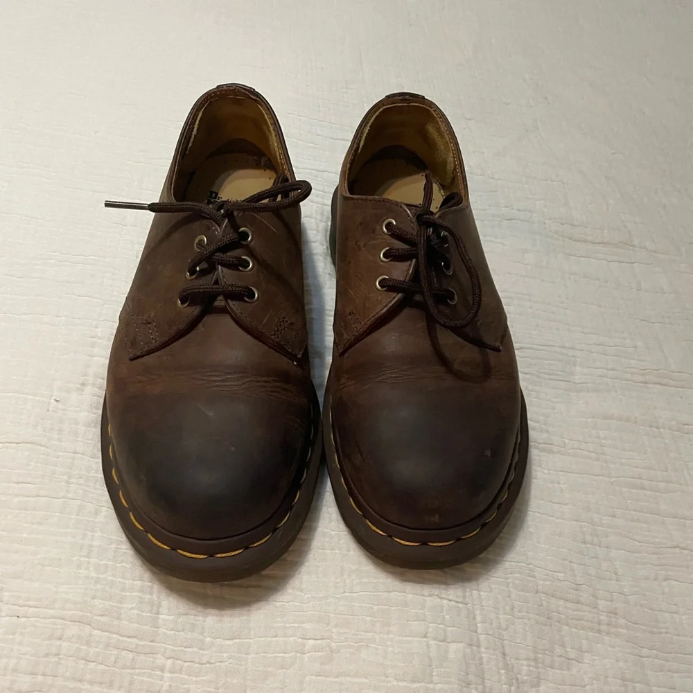 Dr. Martens Brown Leather Oxfords - Picture 3 of 6